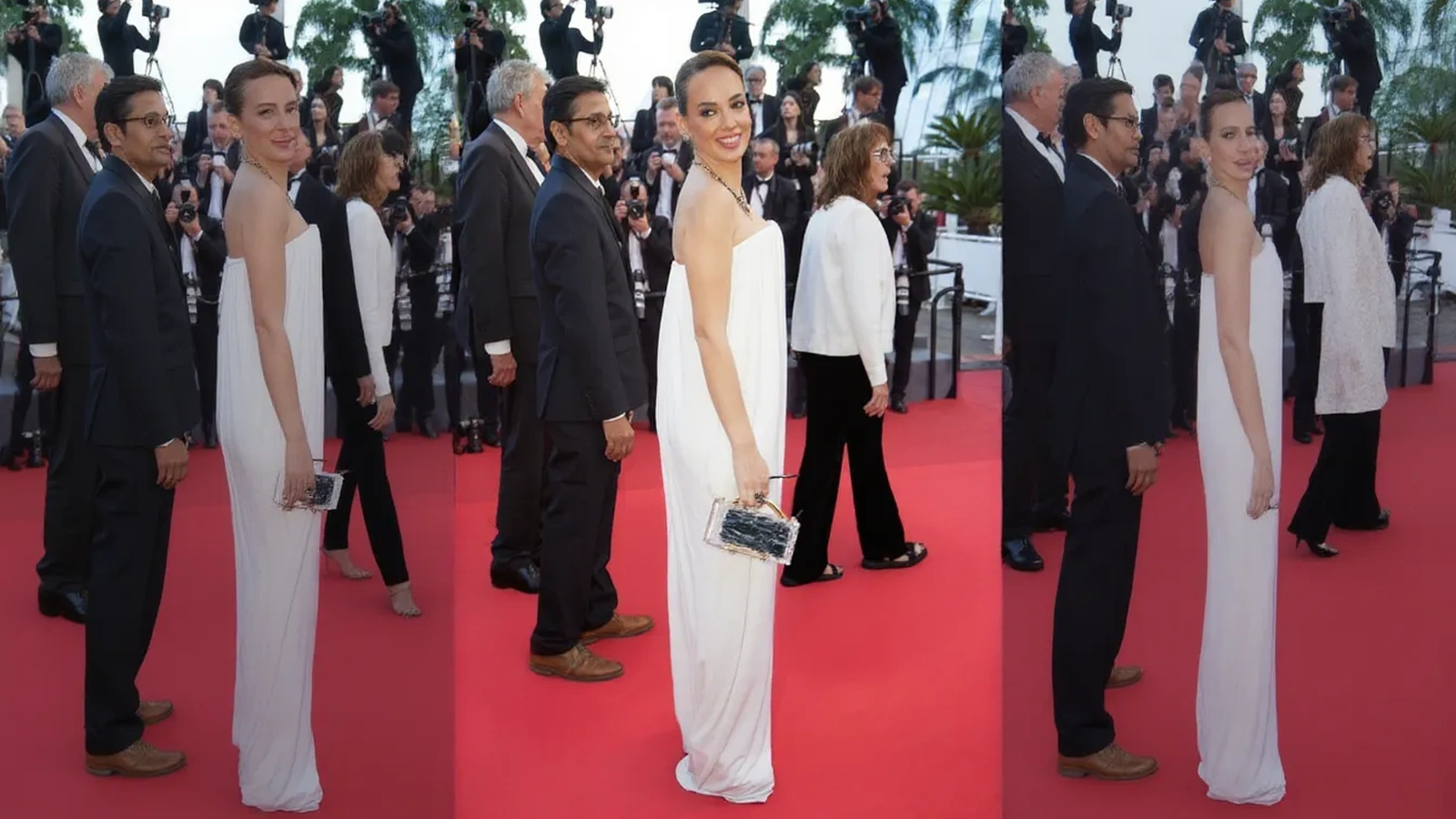 Seda Bakan Cannes Film Festivali kırmızı halıda Asghar Farhadi'nin Histoires paralleles gösteriminde