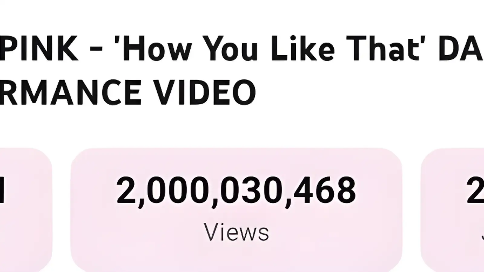 BLACKPINK How You Like That 2 Milyar Izlenmeye Ulasti