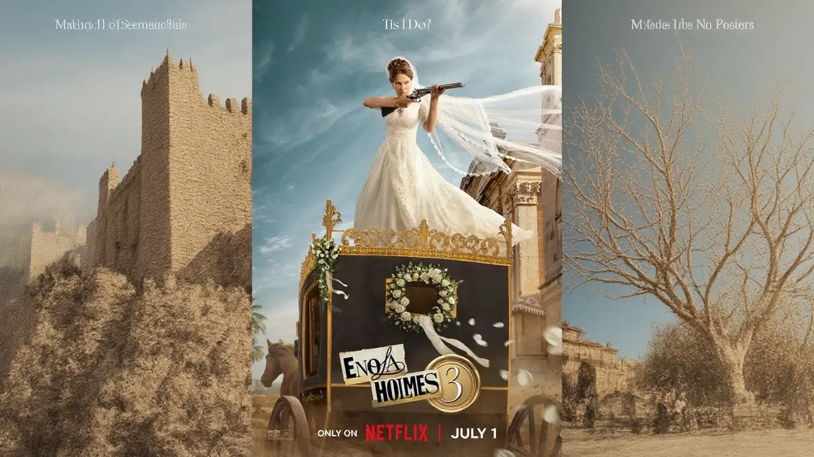 Enola Holmes 3 fragmanından Enola'nın mutlu anı